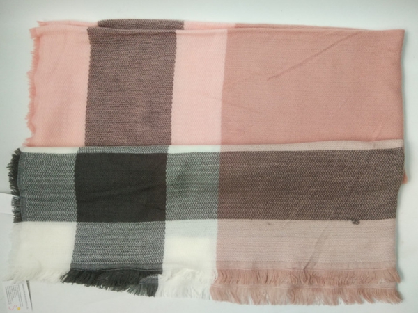 acrylic checked woven square scarf (1)