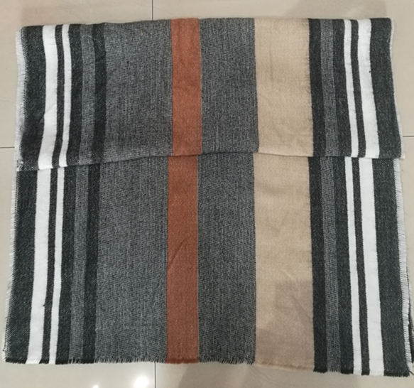 multicolour vertical stripe woven scarf