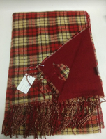 Winter woven plaid scarf04
