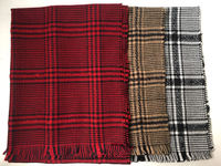 winter woven plaid scarf