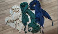 Plain woven scarf