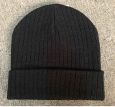 winter black knitted hat